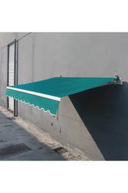 Resim ENLIS 400x250 Yeşil Polyester Tente Balkon Bahçe Teras Güneşlik Gölgelik Tente 