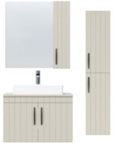 Resim Creavit D10 75 Cm İki Çekmeceli Lavabolu Ayna Ve Boy Dolap Dahil 