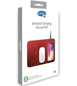 Resim Addison Wmp-15 28.5X19.5X0.5 Cm Kırmızı Kablosuz Şarj+Mouse Pad 