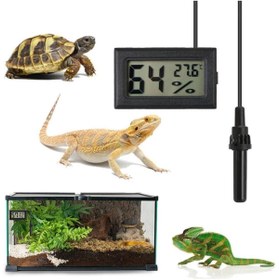 Resim Hubstein Mini Isı Ve Nem Ölçer - Termometre Higrometre Prob Kuluçka Siyah 