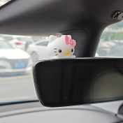 Resim Sanrio için for hello kitty Karikatür Araba Arkası Aynası Asma - Sevimli Pembe Bağ Tasarımı, Aile ve Kuzenler için Mükemmel Hediye, Sanrio Aksesuarları | Oyuncak Tasarımı | Plastik Yapım, for Hello Kitty Aksesuarları için 