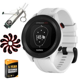 Resim Garmin 010-02472-00 Approach S12 Gps Golf Watch, 42K + Yüklü Dersler (Beyaz) | Resmi Abd Ortak Modeli | Sche With 1 Yr Cps Advancedd Protection Pack, 7-In-1 Golf Tool & Iron Head Covers Setleri 