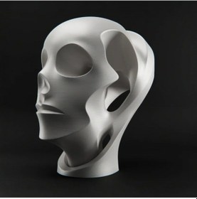 Resim Mistik Sanat Eseri Yüz Heykeli 22 Cm 