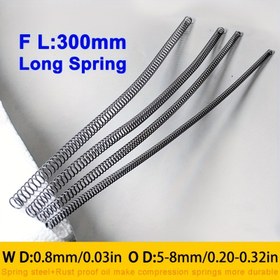 Resim 1 Adet, 300mm Uzunluk, Yay Çeliği, Tel Çapı 0.8mm, Dış Çap 5/6/7/8mm, DIY ve Ev Tamiri İçin Uygun, Serbest Kesilebilir, Yüksek Dayanıklılık, Endüstriyel Donanım 