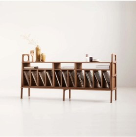 Resim Woodesk Scala, Ahşap, Konsol Ve Raf Sistemi, 190x90, Tik Renk 