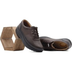 Resim Barmea 865 Kadın Kahverengi Kemik Çıkıntısı Ortopedik Topuk Dikeni Hafif Yürüyüş Ayakkabısı 