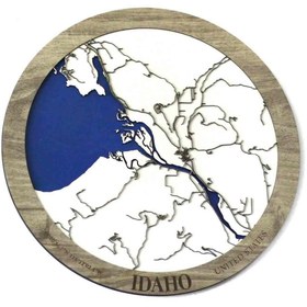 Resim Kişiselleştirilmiş Ahşap Sokak Haritası - Üç Katmanlı - Yuvarlak - 30x30 cm 