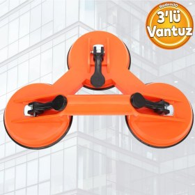 Resim Vantuz Cam Vantuzu Vakumlu Cam Fayans Ahşap Tutucu Taşıma Araba Kaporta Göcük Çektirme 3'lü Plastik 