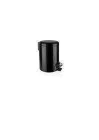 Resim Metal Siyah Pedallı Ofis Banyo Wc Çöp Kovası 3 Lt İç Kovalı 