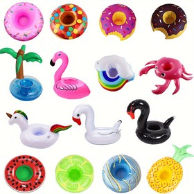 Resim 15 adet, Şişirilebilir İçecek Tutucu, İçecek Yüzdürücüler, Şişirilebilir Bardak Altlıkları, Flamingo Kuğu Donut Altlıkları, Yüzme Havuzu Parti Malzemeleri İçin Şişirilebilir Altlık, Yaz Partisi Dekorasyonu 