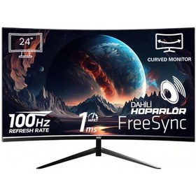 Resim İzoly Vortex 24 İnç 100hz 1ms Fhd Curved Monitör Vga+hdmı Dahili Hoparlör 