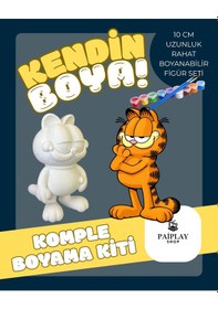 Resim Garfield - Boyama Seti Ve Garfield Figürü 10cm Çizgi Karakter 