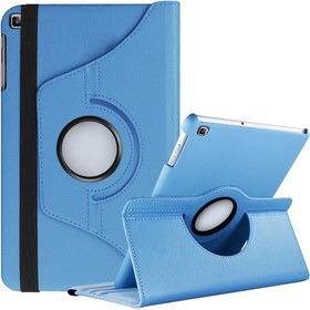 Resim KNY Samsung Galaxy Tab S5e 10.5 Inç T720 Kılıf Dönerli Standlı Kapaklı Suni Deri Turkuaz 