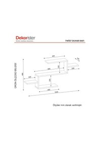 Resim Dekorister Twist Duvar Rafı Beyaz 