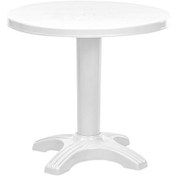 Resim Omnipazar Omnipazar Sy-2556 Beyaz Yuvarlak Plastik Masa 80X72 Cm 51012 Beyaz 