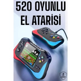 Resim Ucuz Tekno Atari Gamebox Oyun Konsolu 500 Oyunlu 2 Li Gamepad Joystick Nostalji ile Eğlenceli Oyun Deneyimi 