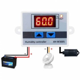 Resim 12V Nem Termostatı Xh W3005 Dijital Nem Kontrol Cihazı Nem Sensör N11.629 