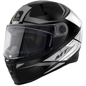 Resim Mt Revenge 2 Hatax B2 Gloss Full Face Motosiklet Kaskı 63254 Gri - Siyah 