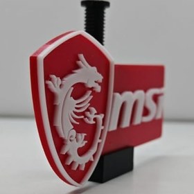 Resim MSI Logolu Ayarlanabilir Ekran Kartı Tutucu - GPU Sarkma Önleyici Yükseklik Ayarlı Destek Aparatı (60mm - 105mm) 