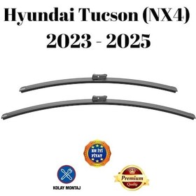 Resim Hyundai Tucson Nx4 2023 2024 2025 Uyumlu Araca Özel Ön Cam Muz Tipi Silecek Süpürgesi Takımı 65/40cm 2li Set Silbak 