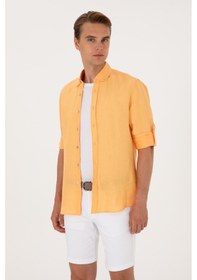 Resim U.S. Polo Assn. Erkek Turuncu Uzun Kollu Gömlek 50299597-VR202 