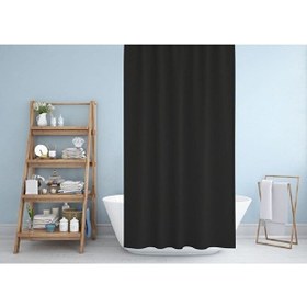 Resim Polyester Kumaş Siyah Renk Banyo Perdesi Yerli Üretim Duş Perdesi Çok Renkli 
