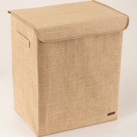 Resim Tidy Jüt Kapaklı Düzenleyici Büyük Kutu (40x50x30cm) 6012 - Natural / 40x50x30 