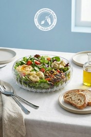 Resim Selen Concept El Yapımı Orta Boy Cam Salata Kasesi 2'li 