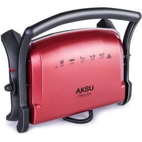 Resim Kırmızı Granit Tost Makinesi, Pratik ve Şık Tost Yapma Cihazı 