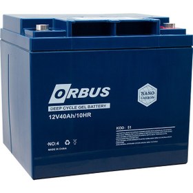 Resim Akü 12 Volt 40 Amper Orbus Jel Tip Carbon Solar Aküsü ( 197 x 165 x 170 mm ) 