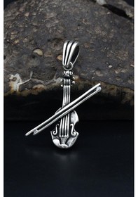 Resim 925 Ayar Gümüş Kolye Ucu Keman 901194 