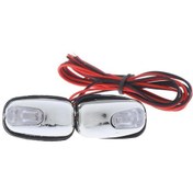 Resim Yl-1pair Araba Silecek Yıkama Gözler Bacalı Cam Su Jeti Püskürtme Memesi Led Işık 