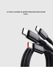 Resim 3 Ü 1 Arada Şarj Kablosu Type-c Apple Uyumlu iOS Android Hızlı Ve Güvenli Şarj 