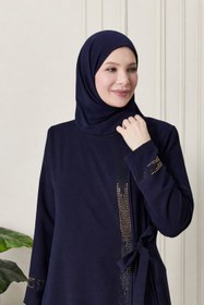 Resim Kadın Büyük Beden Etamin Abaya Ferace - siyah / 4XL 