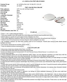 Resim 36W Sıva Altı Ayarlanabilir Led Panel Armatür Beyaz Işık 