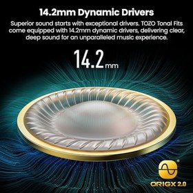 Resim TOZO T21 Kablosuz Kulaklık, 5.3 Bluetooth Kulaklık, Çift Mikrofonlu Gürültü Önleyici Sem Kulak İçi, IPX8 Su Geçirmez, Güç Ekranlı Kablosuz Şarj Kutusu ile 44H Çalma Stereo Ses, Mavi 
