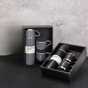 Resim 1 set Kış 2024 Termal Kupa 500ml/16.9oz, Dış mekan termos şişesi, şık çift bardak, parti hediyesi, doğum günü hediyesi, Kahve Sıcak İçecek ve Soğuk İçecek için Paslanmaz Çelik Yalıtımlı Şişe ve Bardak, Ebeveynler ve Büyükanne ve Büyükbabalar için harika bir hediye 