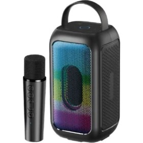 Resim Leader LP121 Rgb Bluetooth USB Aux Fm Radyo Kablosuz Mikrofon Taşınabilir Toplantı Amfisi 