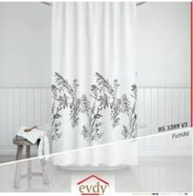 Resim Evdy Duş Perdesi 3389 Funda Çift Kanat Çok Renkli 