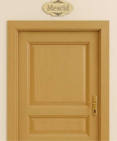 Resim hebmeyy Ahşap Mescid, Ofis Oda Kapı İsimliği, Yönlendirme Tabelası, Kağı Dekoru, Süsü 