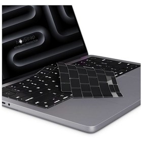 Resim Novstrap Macbook Pro 16 İnç M4 A3186 A3403 İle Uyumlu Türkçe Q Klavye Koruyucu Siyah Kılıf Karışık Çok Renkli 