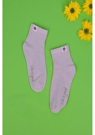 Resim Kıpırık Baby 3'lü Kız Çocuk Basic Lila Sarı Beyaz Soket Çorap-1328 Lila 