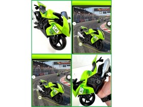 Resim Oyuncak Sahili Motor Motosiklet Motorbisiklet Motorsiklet Erkek Oyuncak Yarış Motoru 28 x 18 cm Detaylı Kırılmaz 