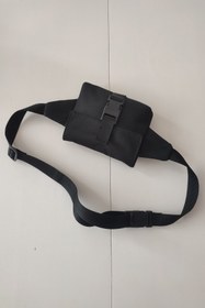 Resim Outlet Çarşım Basic Erkek Siyah Bel ve Çapraz Omuz Çantası 2 Bölmeli Suya Dayanıklı 