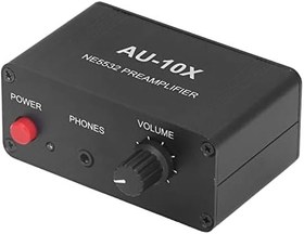 Resim Kulaklık Amplifikatörü, 3.5mm Kulaklık Desteği Rca Girişi Ve çıkışı Ile 20db Stereo Ses Preamplifikatör Fono Preamplifikatör 