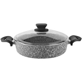 Resim 22 Cm Basık Tencere - Gri 