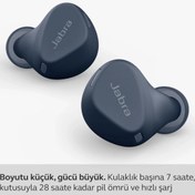 Resim Jabra Elite 4 Active Kulak İçi Bluetooth Kulaklık - Güvenli Aktif Oturma Özelliği, 4 Dahili Mikrofon, Aktif Gürültü Engelleme ve Ayarlanabilir HearThrough - Lacivert 