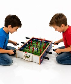 Resim Ahşap Masaüstü Futbol Maçı Langırt Oyun Seti 