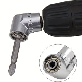Resim 1 adet Sağ Açılı Matkap Ucu, Elektrikli Toplu İşleme Başlığı Balıkçılık Ekipmanı Altıgen Sap Siyah Alaşımlı Çelik Tornavida Delme Makinesi Torna Aracı 105 Derece Kısa Dönüş Toplu İşleme 