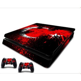 Resim PS4 Slim Bayrak 1 Sticker Seti 